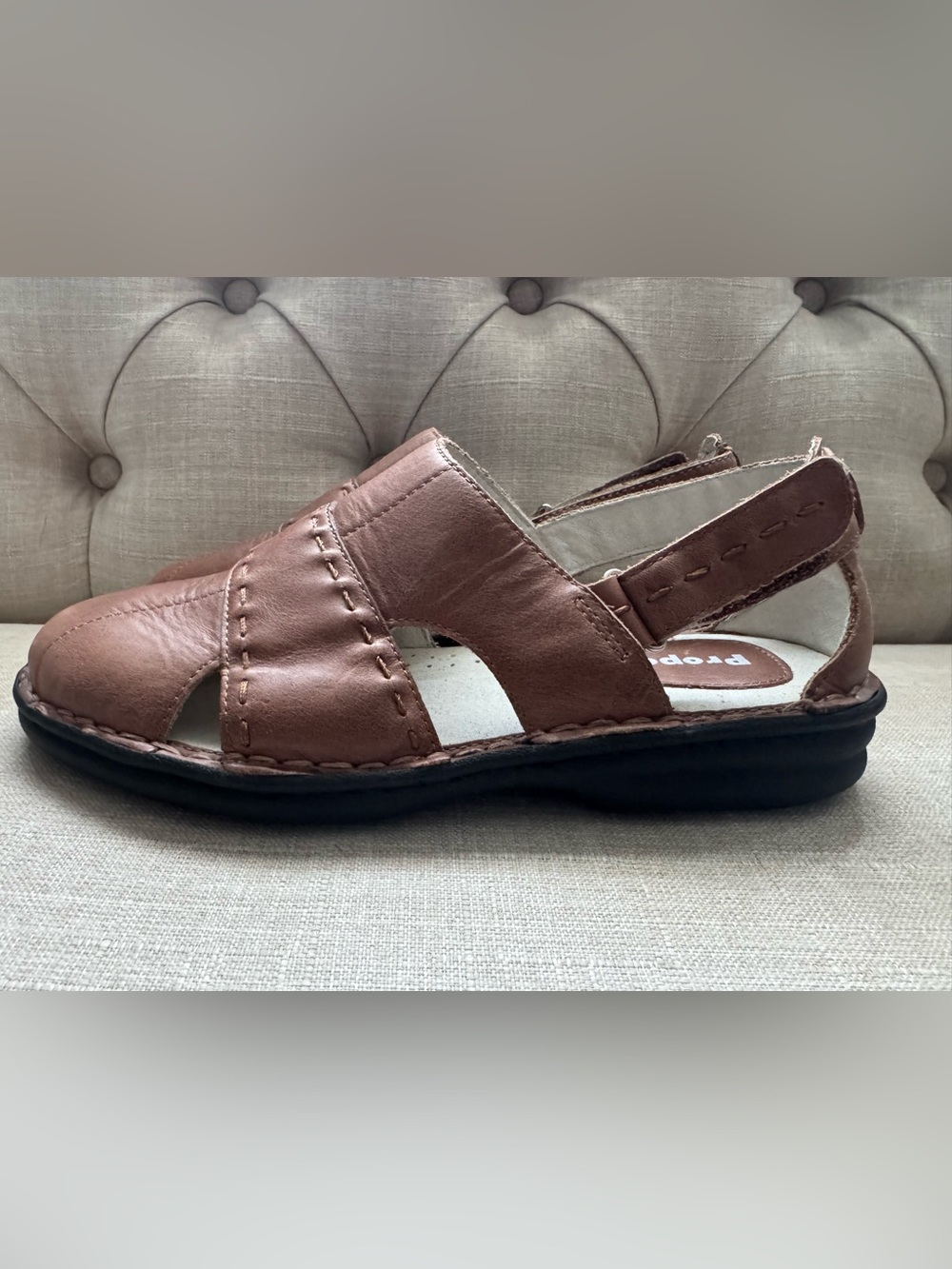 Propet Brown Leather Sandals